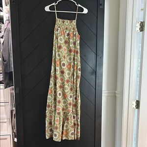 Universal Thread Green and Orange Patterned Dress